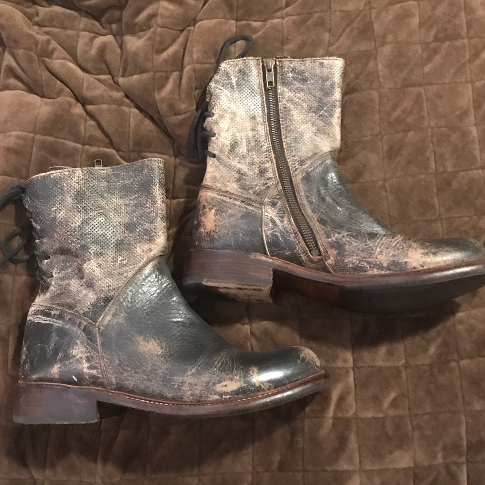 Bed Stu … Distressed Leather Boots